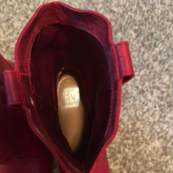 Dolce Vita Red Heeled Boots - Picture 11 of 14